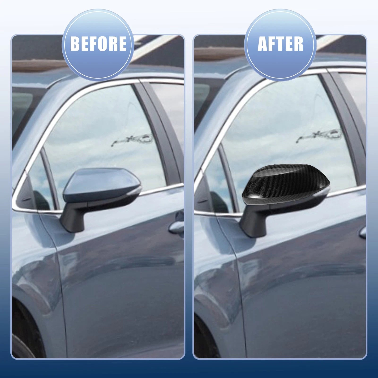 Carbon Fiber Door Rearview Mirror Cover Cap for Toyota Corolla (2020–2022)