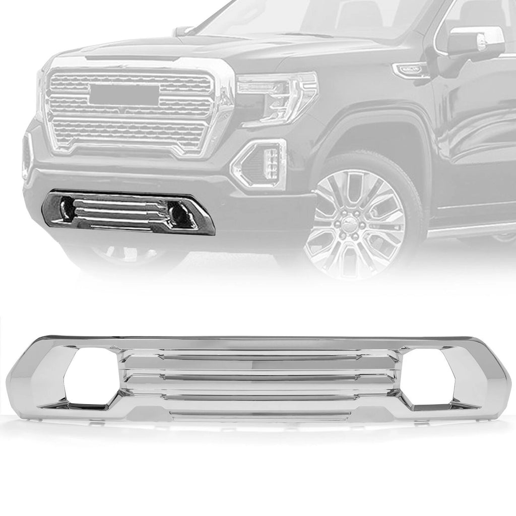 Chrome Lower Bumper Filler Skid Plate for GMC Sierra 1500 (2019–2022)