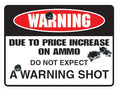 WARNING Man Cave Sign for Gun Shot (Plastic)