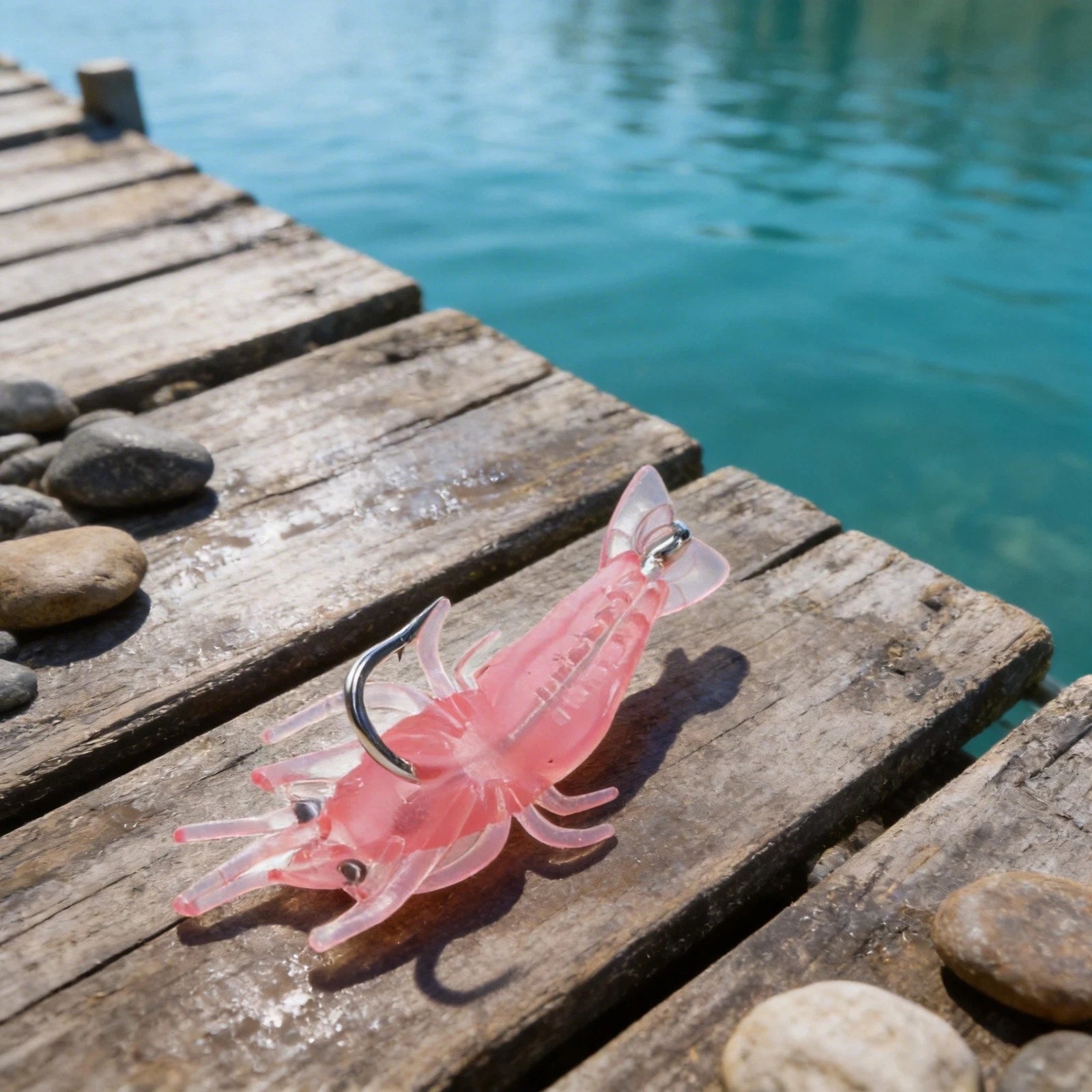 10PCS Silicone Shrimp Fish Bait with Hook for Freshwater & Saltwater