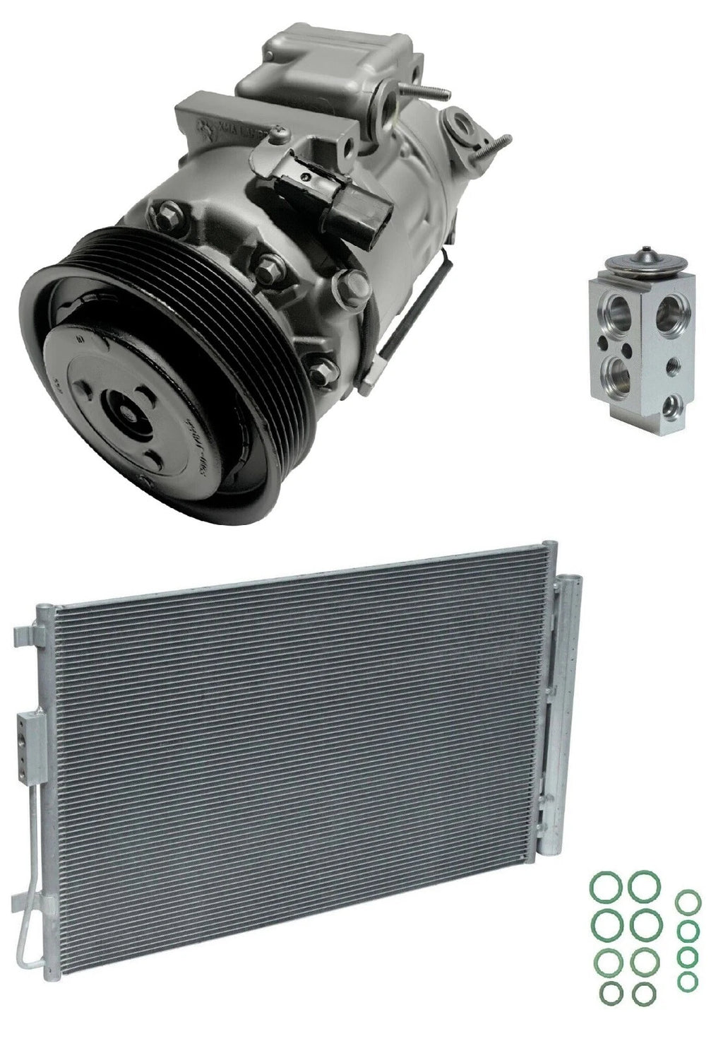 AC Compressor Kit with Condenser for Hyundai Santa Fe Sport 2.4L (2016)