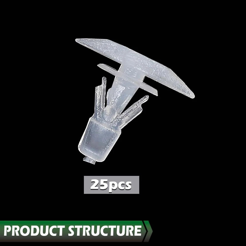25pcs Door Weatherstrip Clips for GM (Fits 3/16" Hole)