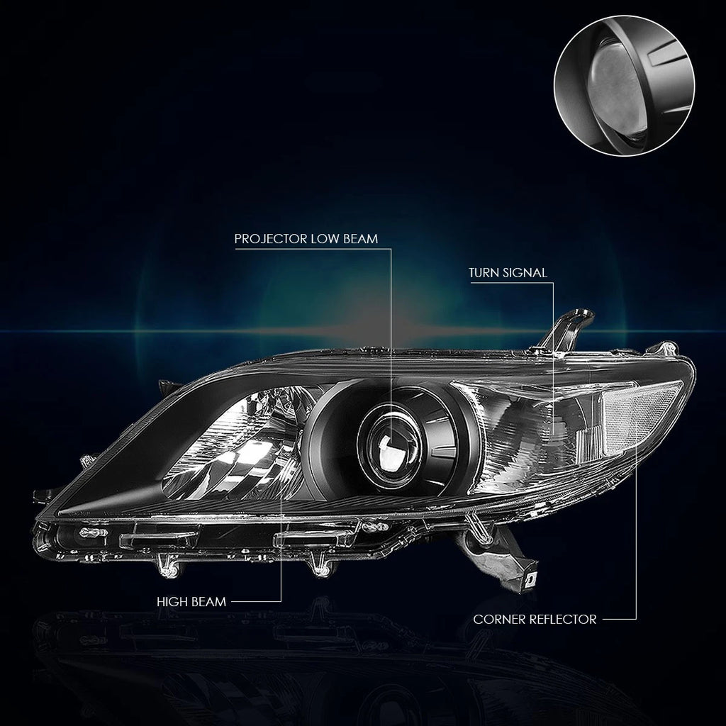 Headlight/Lamp for Toyota Sienna XL30 (2011–2020) Black Housing Clear Lens