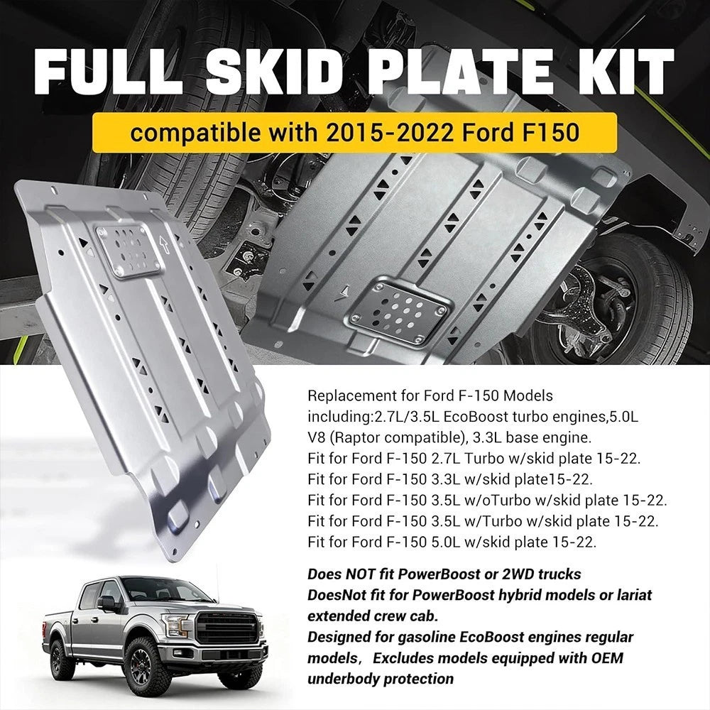 Transmission Skid Plate for Ford F150 (2015–2022)