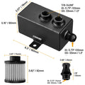 Universal Aluminum Oil Catch Can Reservoir Tank Breather Filter (1L)