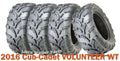 Set of 4 25x10-12 High Load Capacity ATV Tires for Cub-Cadet Volunteer WT (2016)