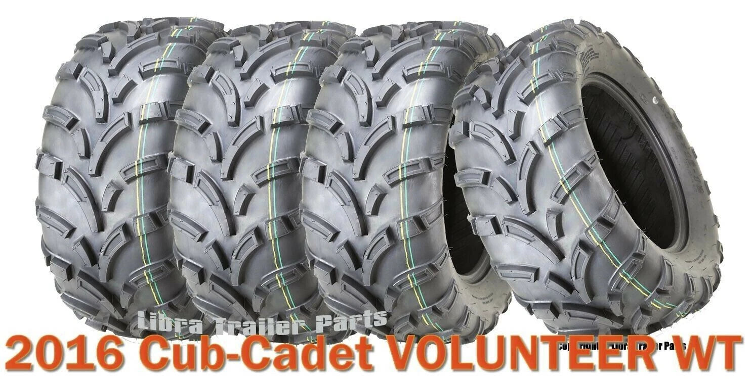 Set of 4 25x10-12 High Load Capacity ATV Tires for Cub-Cadet Volunteer WT (2016)