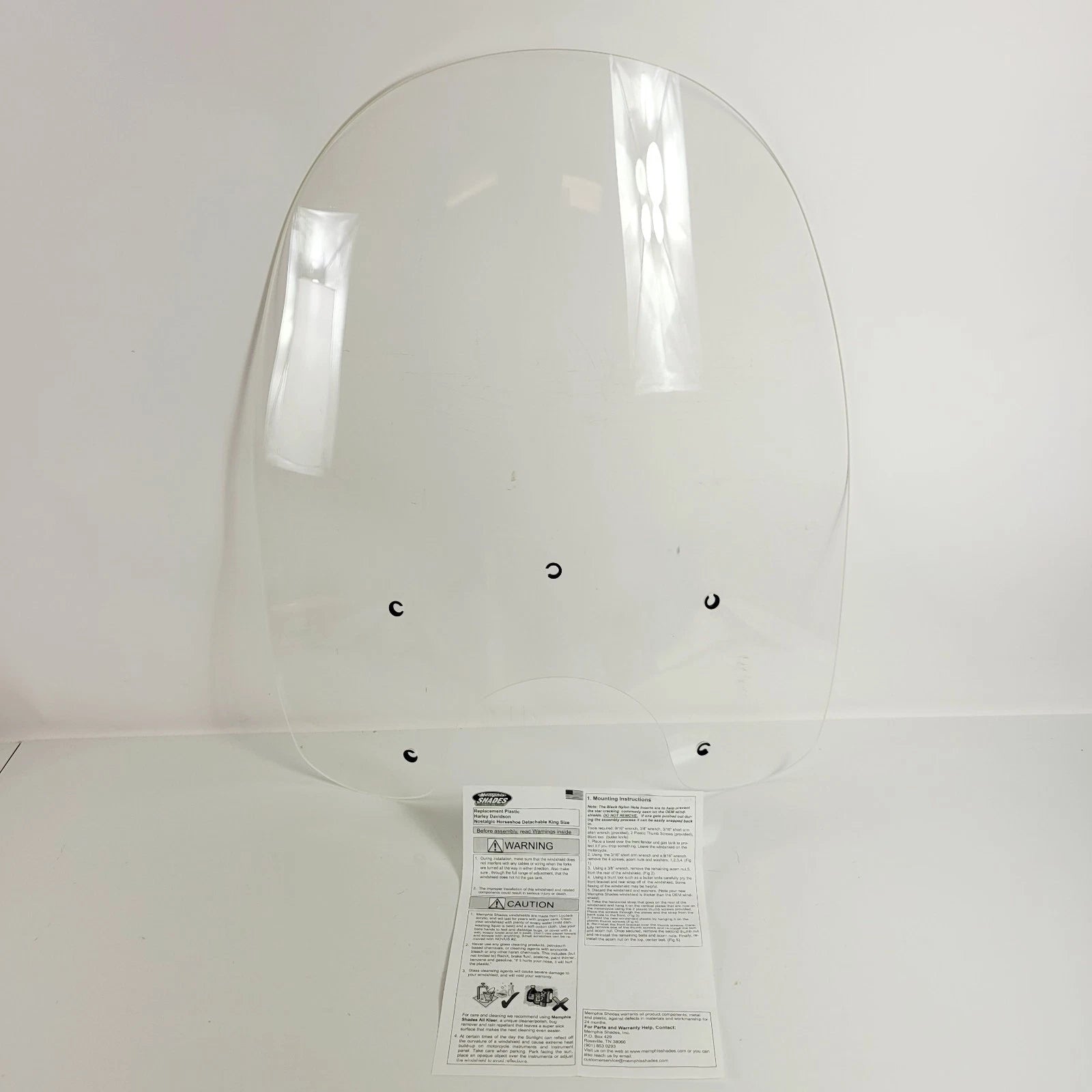 21" Clear Plastic Windshield for Harley Fat Boy (2000–2017) - 2310-0458, MEP6470