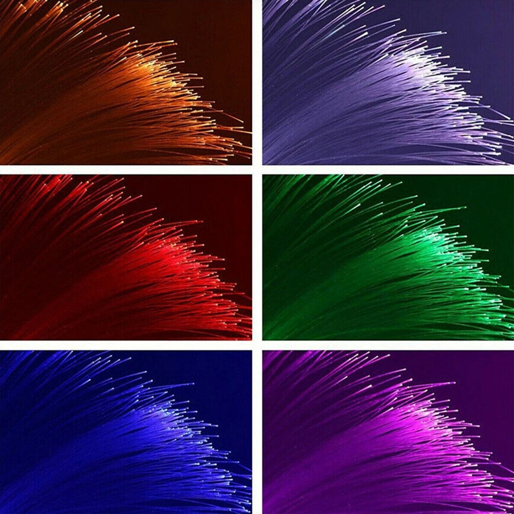 1200pcs 0.75mm 3m Fiber Optic LED Twinkle Star Light for Home Car Headliner