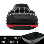 Matt Black King Trunk with LED Tail Light Pad for Harley Touring Glide (2014–2023)