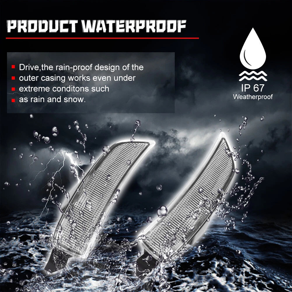 2X Euro Style Clear Lens Front Side Marker Lights for Mazda MX-5 Miata (2016–2022)