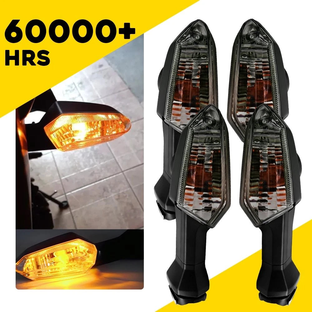 4Pcs Turn Signal Light for Kawasaki Ninja 300 650 1000 (2013–2020) Smoked