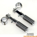 1 1/4" Engine Crash Bar Foot Pegs for Honda Harley Dyna
