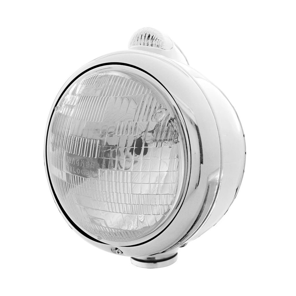 Headlight Chrome Guide with LED Turn Signal for (H6024) Clear Lens (1950–1959)