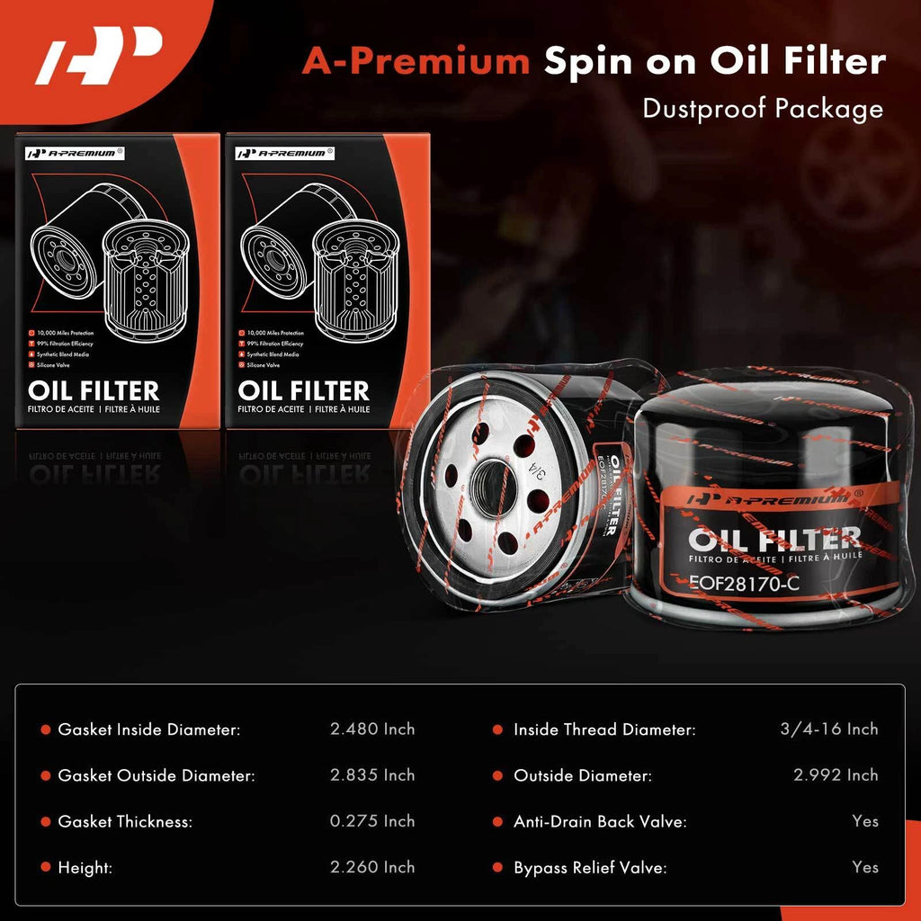 2X Engine Oil Filter for BMW I01 i3/i3s (2014-2021) Hatchback