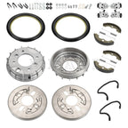 Front Brake Drum Plate Wheel Cylinder Set for Honda Rubicon 500 TRX500 (2001–2004)