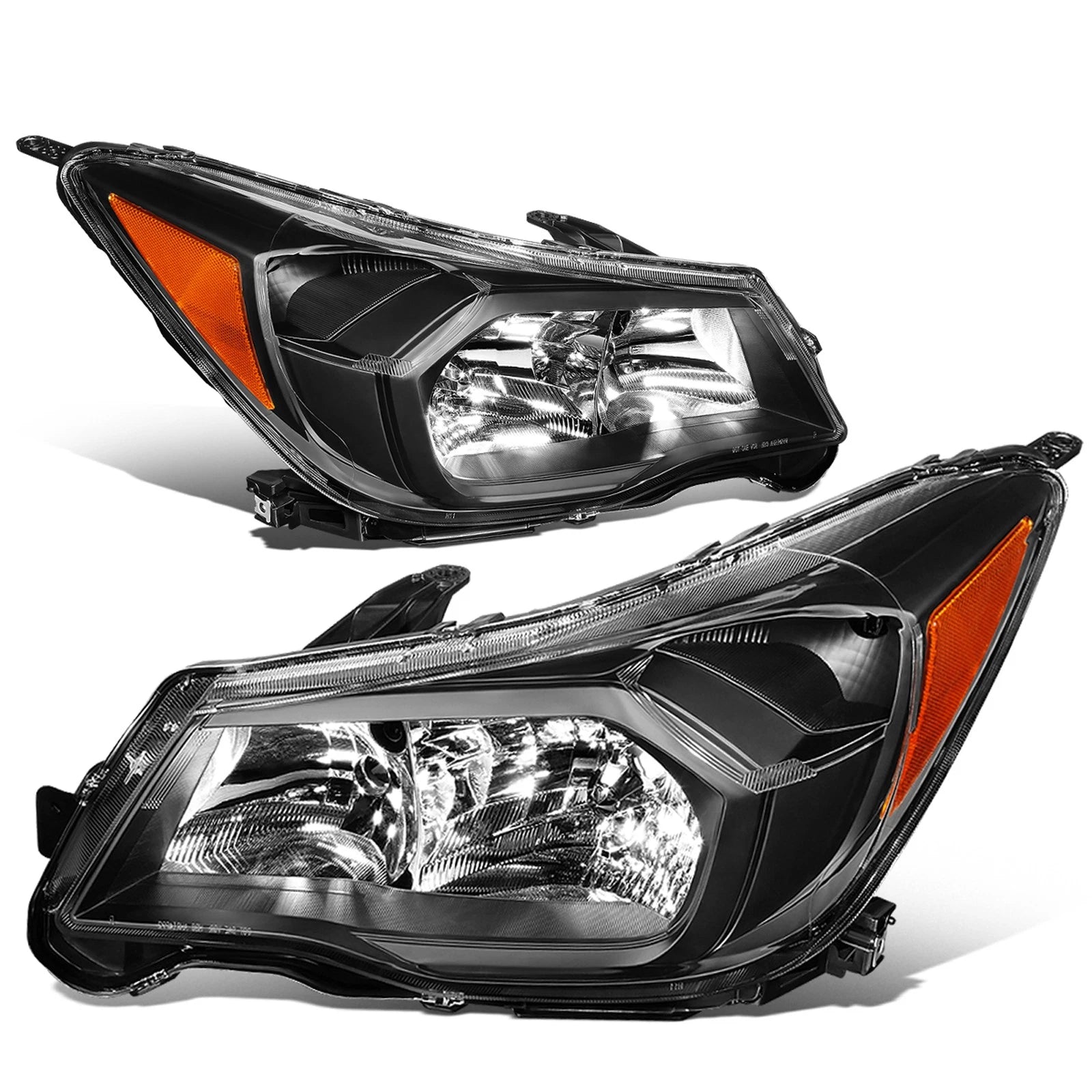 Replacement Headlight Lamps for Subaru Forester (2014–2016) Black/Amber