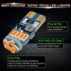 Amber Error-Free LED Bulbs for Honda Accord Civic CR-V Fit (2013-2022)