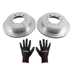 Rear Drilled Brake Disc Rotors for Lexus LX570/Toyota Land Cruiser (2008–2021)