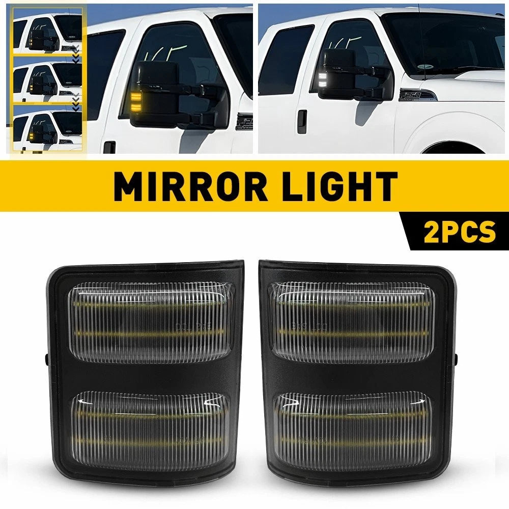 LED Side Mirror Marker Lights for Ford F250 F350 F450 F550 Super Duty (2008–2016)