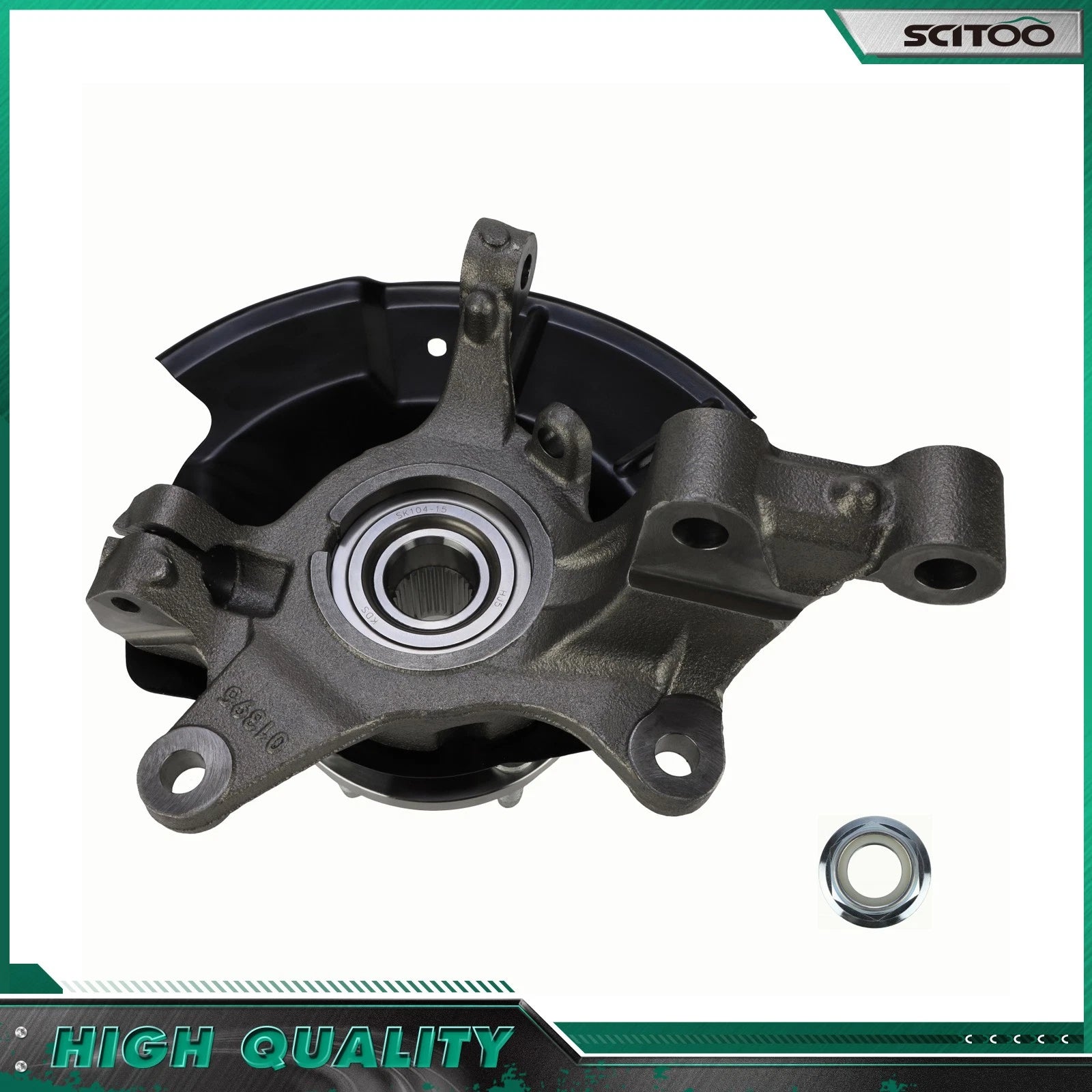 Front Left Wheel Hub and Bearing Knuckle Assembly for Ford Edge (2011–2014)