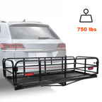 Cargo Carrier Hitch Mount Rear Folding Basket Rack for SUV (Fits Most Models)