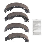 4X Rear Brake Shoes Kit for Scion iQ (2013), xD (2008–2014), Toyota Corolla (2009–2019)