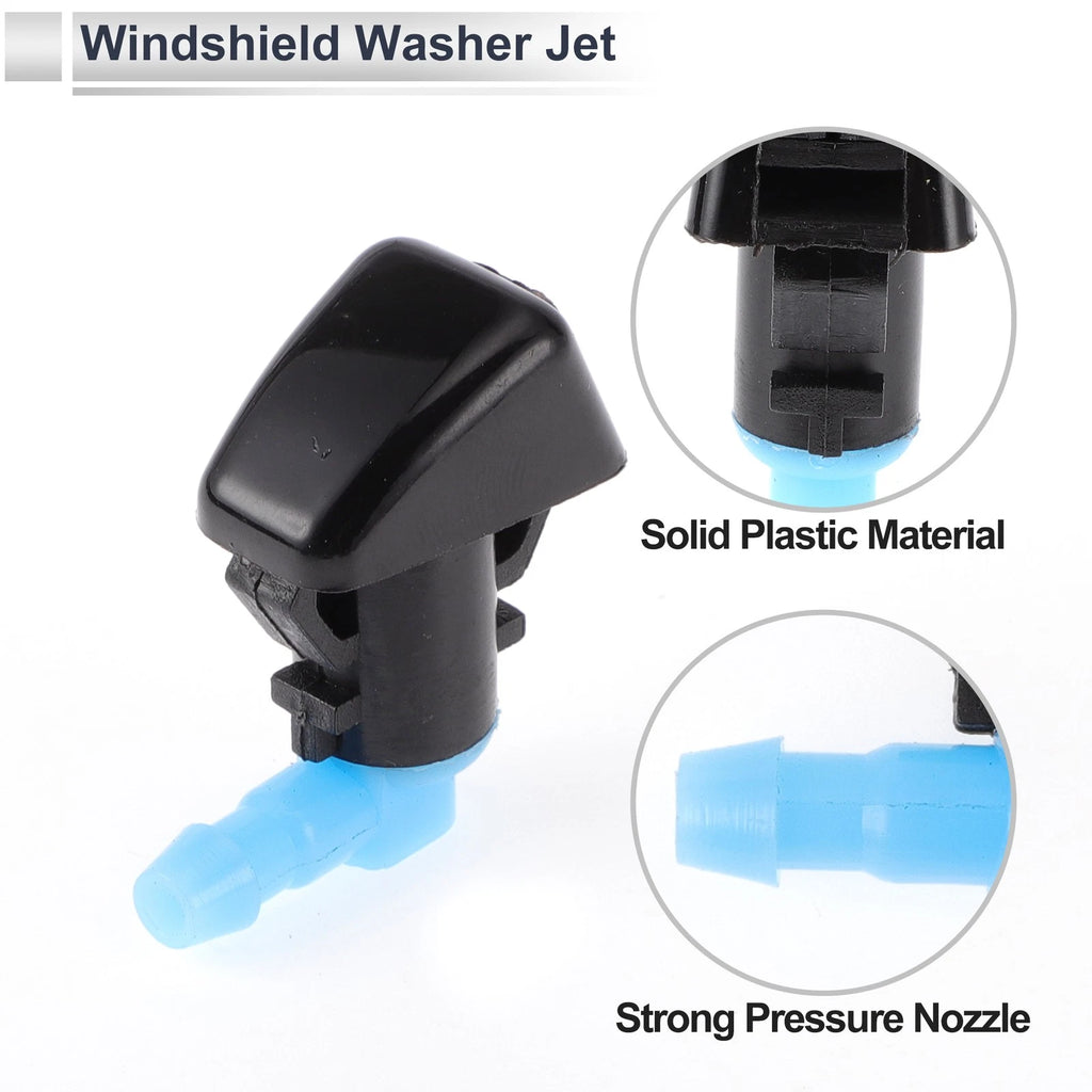 Windshield Washer Nozzle Set of 6 w/ Hose Connector for Dodge No. 68081370AB