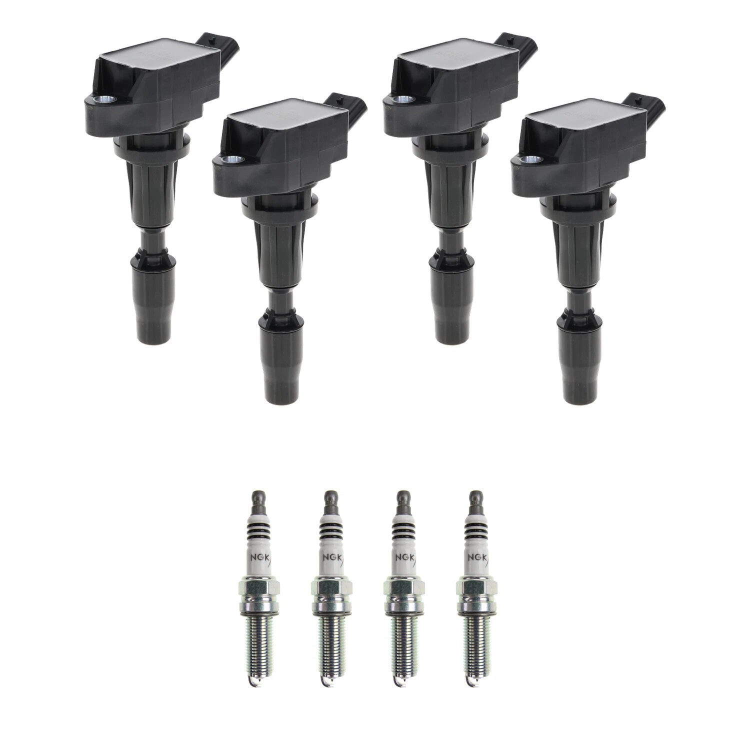 Set of 4 Ignition Coils & NGK Iridium Spark Plugs for Optima, Santa Fe
