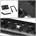 Heavy Duty Aluminum 3.75"OD Oval Towing Hitch Step Bar for Truck Bed (Fits 2" Receiver)