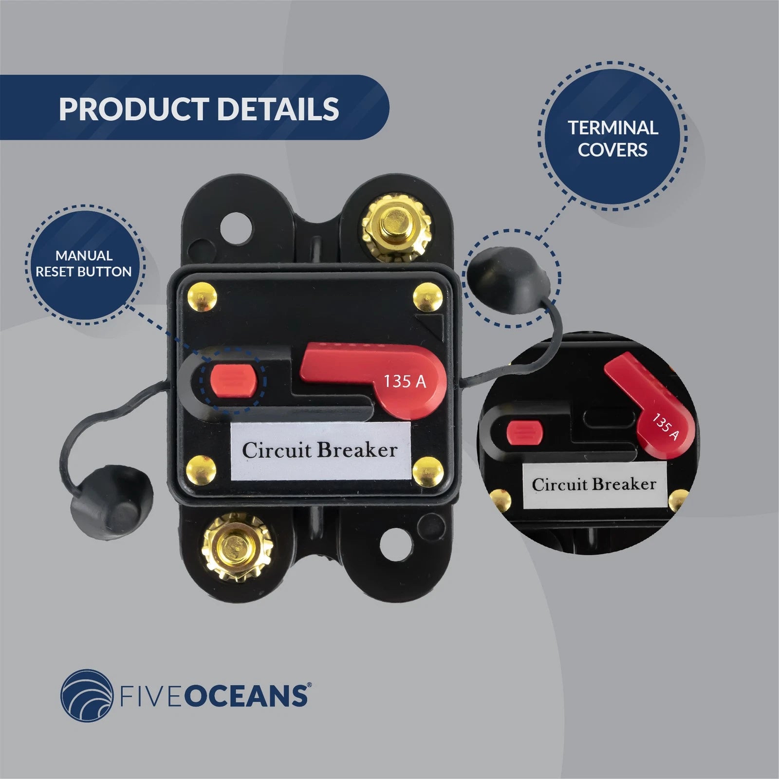 135 Amp Circuit Breaker for Anchor Windlass 12V FO3297