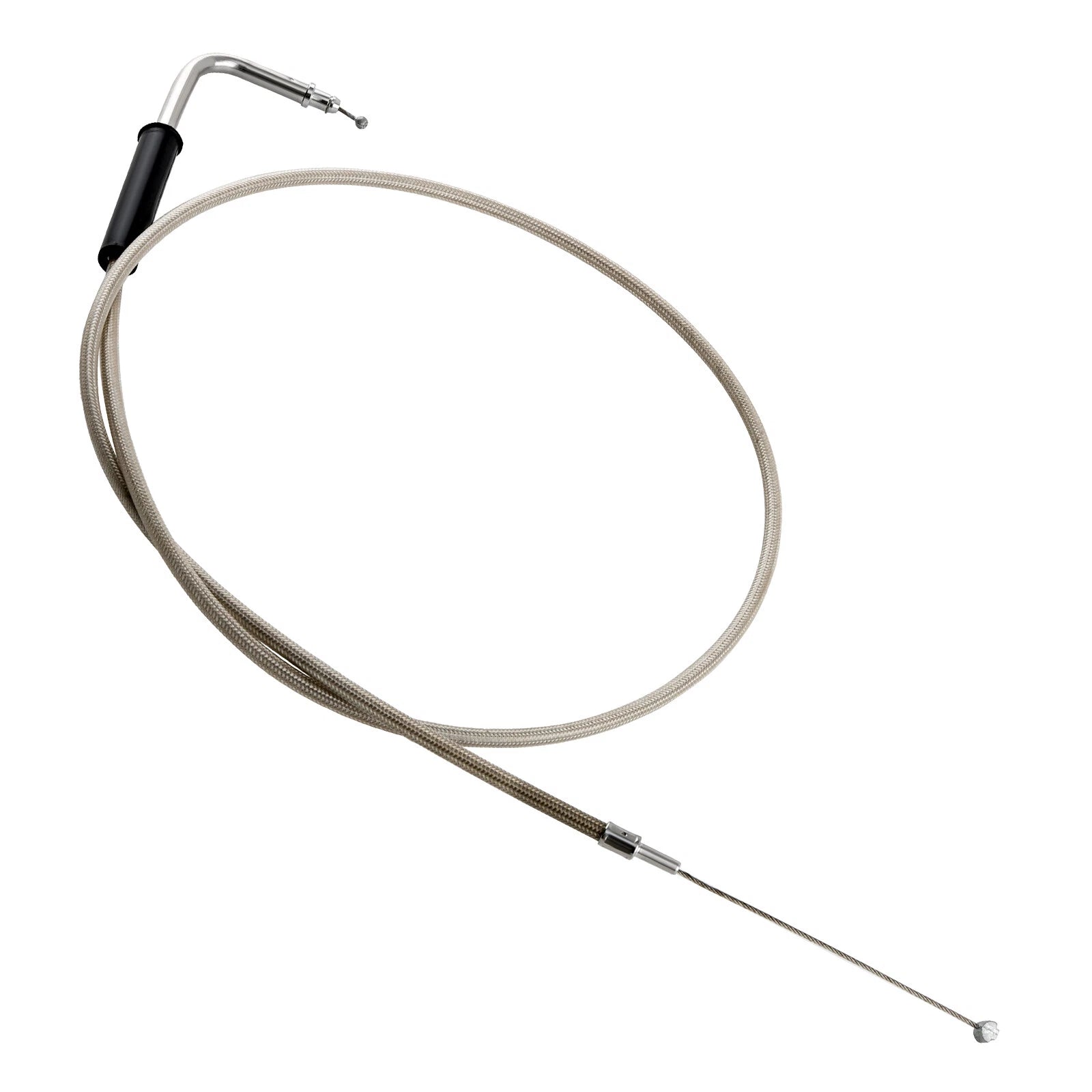Stainless Steel Throttle & Idle Cable Set for Harley Davidson FXST (1996–2007)