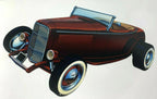 Metal Wall Sign for Ford Roadster Hot Rod (1932–1932) (24 x 15 Inch)