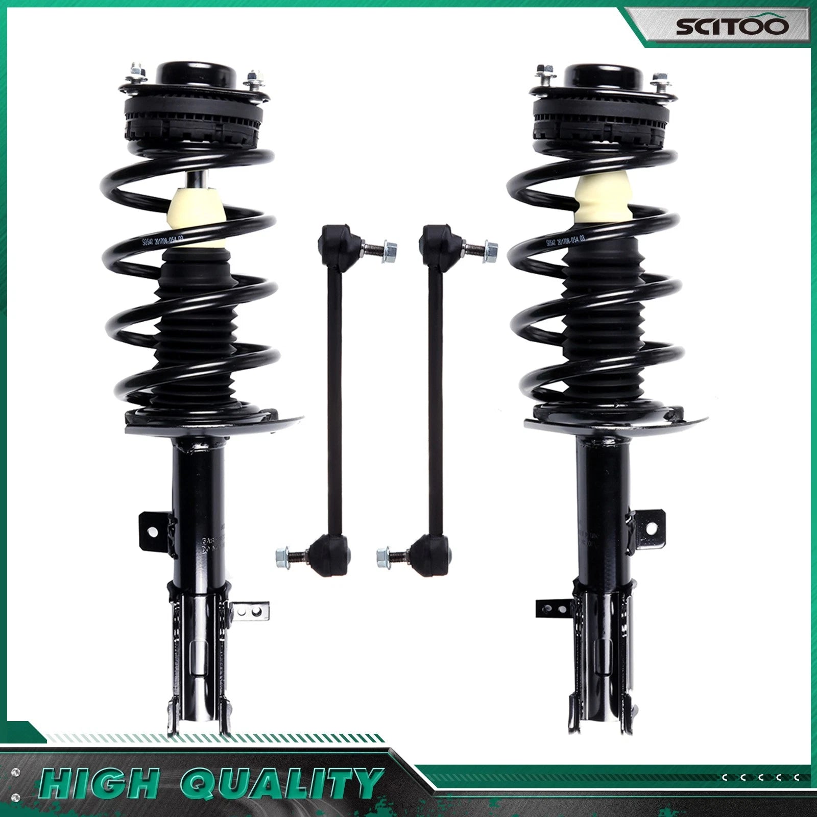 Set of 2 Front Quick Struts for Dodge Avenger/Chrysler Sebring (2007–2014)