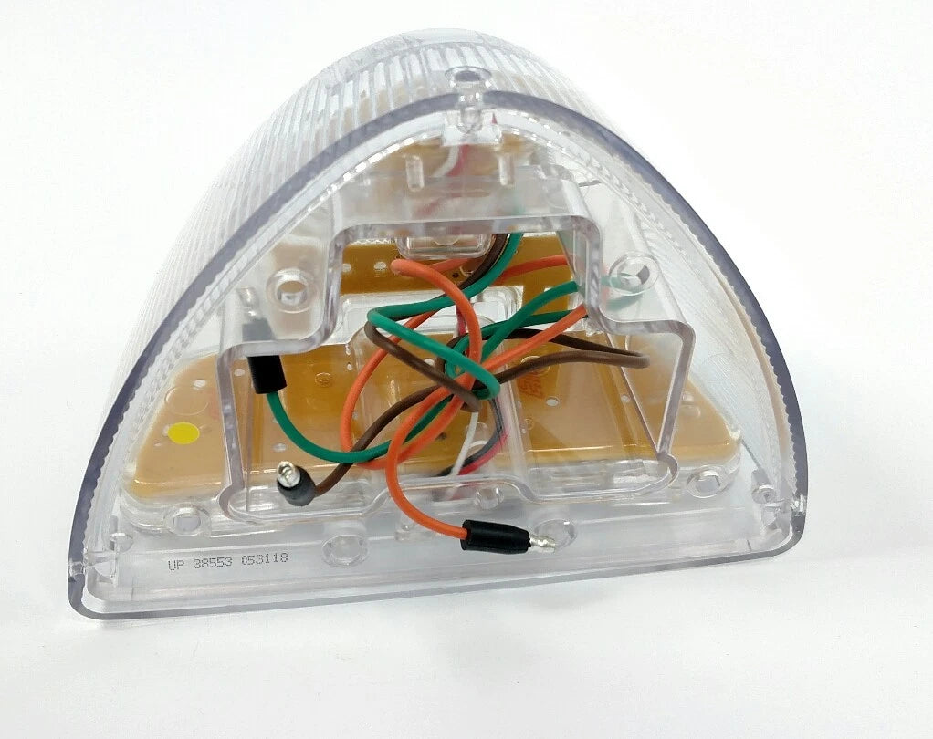 Amber LED Side Turn Signals Pair w Clear Lenses for Peterbilt 379 378 (2010–2020)