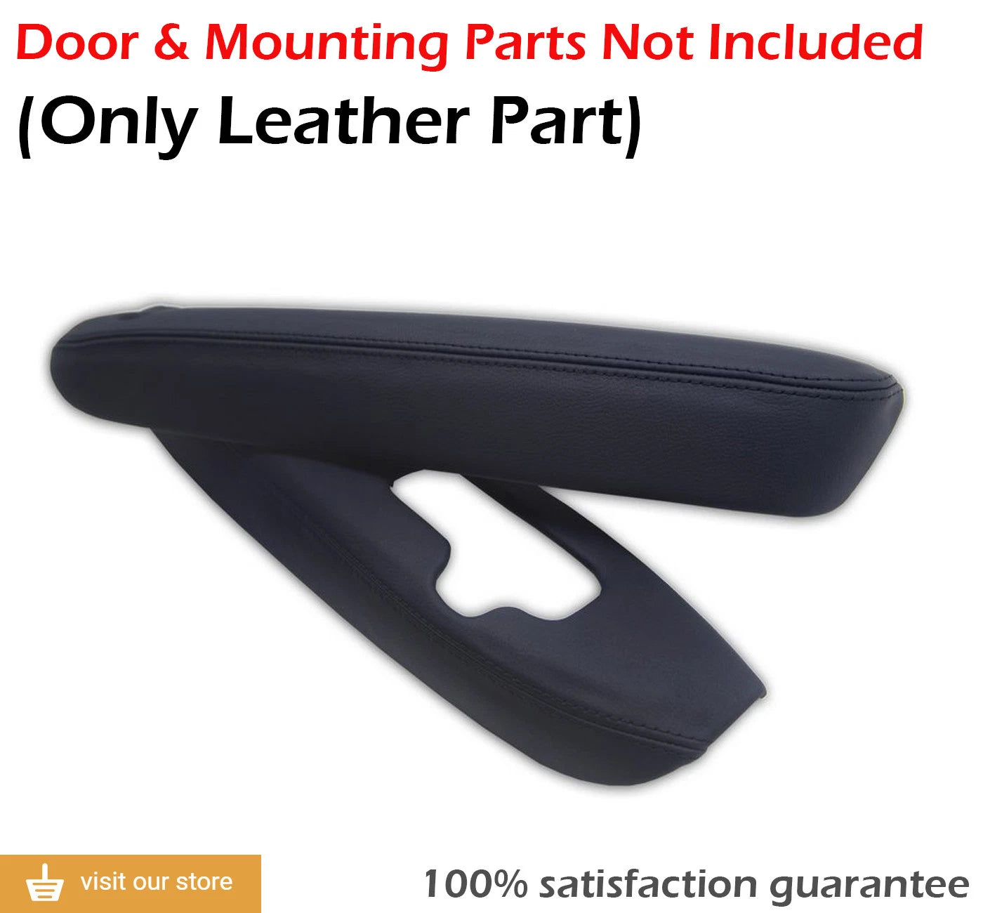 Leather Synthetic Door Panel Armrest Cover for Acura RL (2005–2012) Black