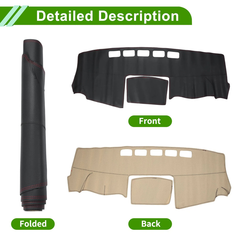 Dashboard Cover for Nissan NV200 (2010–2016) Dash Mat Carpet Black Red