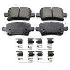 Set of 4 Akebono ProACT Rear Ceramic Brake Pads for LaCrosse Volt Cruze Malibu Terrain (2010–2023)