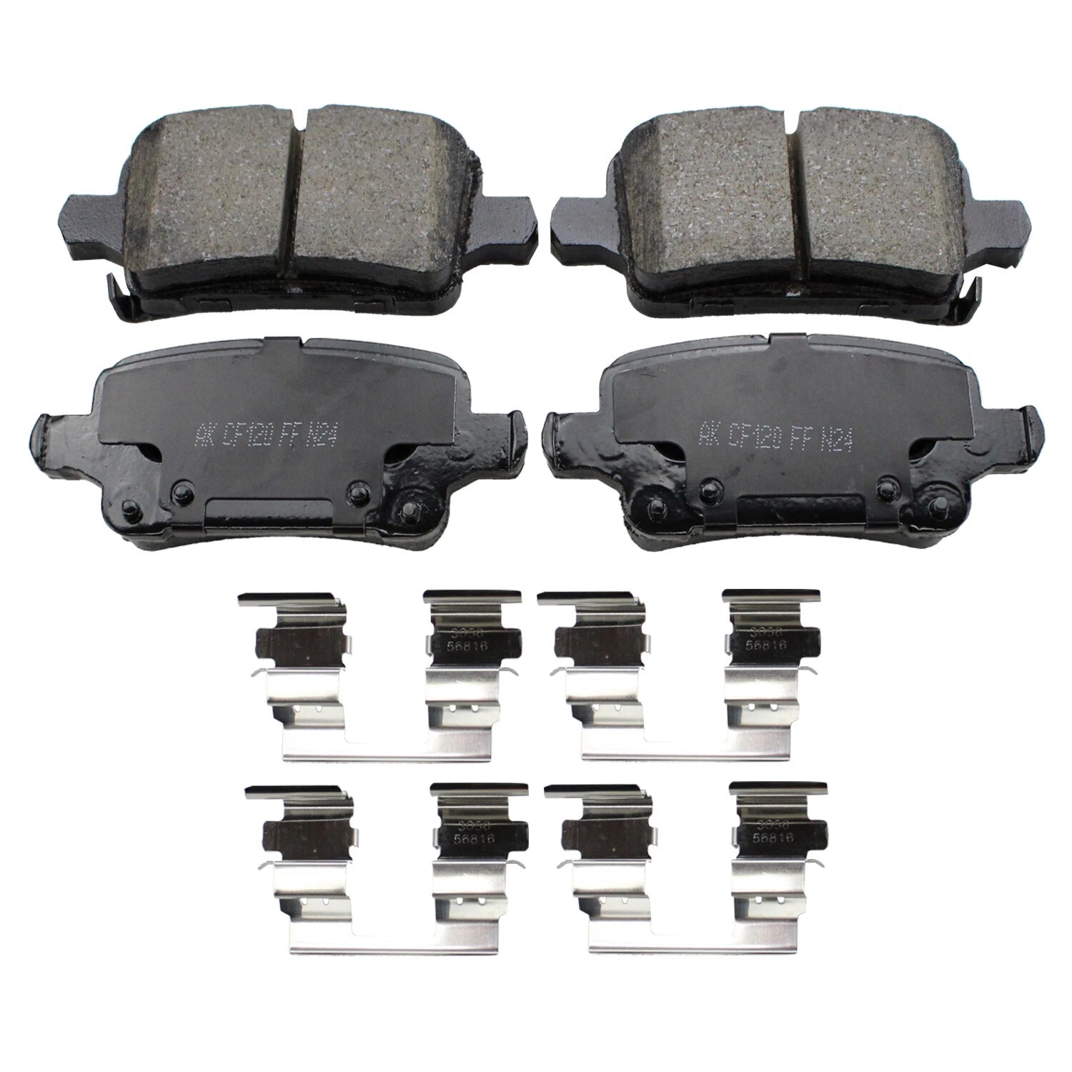 Set of 4 Akebono ProACT Rear Ceramic Brake Pads for LaCrosse Volt Cruze Malibu Terrain (2010–2023)