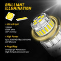 Set of 2 3157 3156 LED 6500K Reverse Backup Brake Tail Light Bulbs