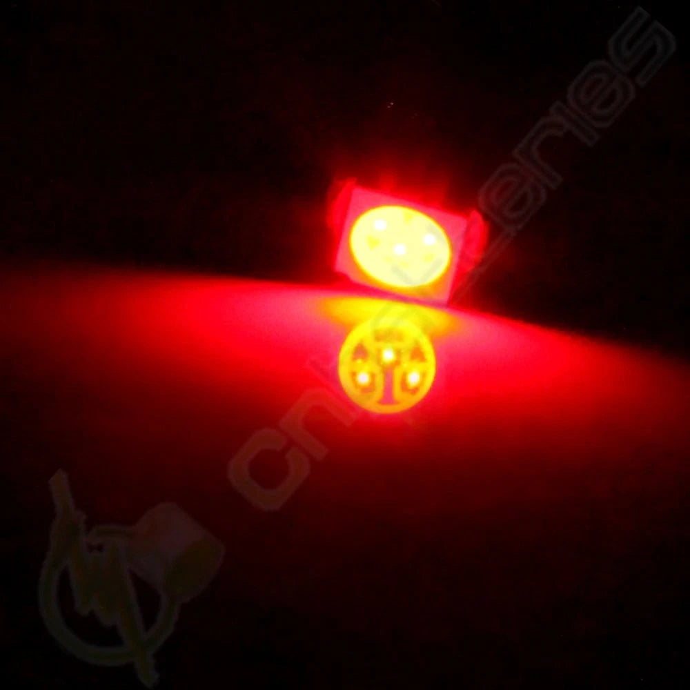 100Pcs T5 2721 74 73 70 17 18 37 17 5050 SMD Red LED Gauge Light Bulbs for Vehicles