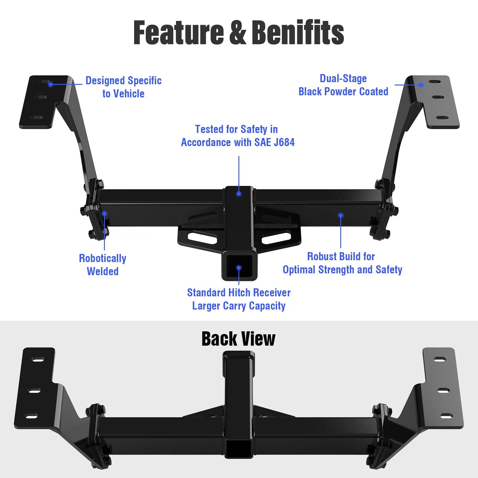Towing Hitch Receiver Class 3 for Subaru Forester (2014-2018)