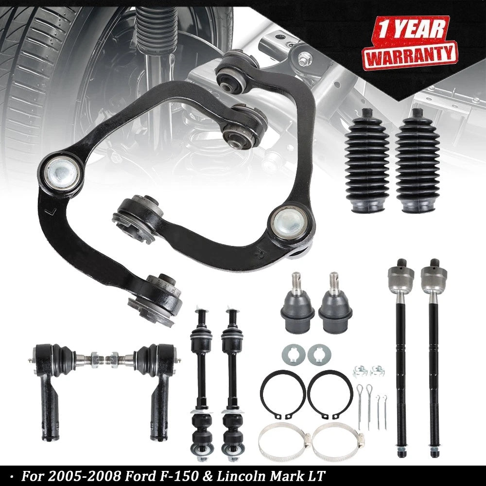 12Pc Front Control Arm Suspension Kit for Ford F-150 & Lincoln Mark LT (2005–2008)