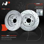 Front Drilled Brake Rotors & Ceramic Pads for Subaru Impreza Legacy (2000–2023)