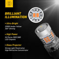 2X AUXITO LED Signal Turn Light Bulbs 7440 7443 W21W 7441 Amber for Vehicles