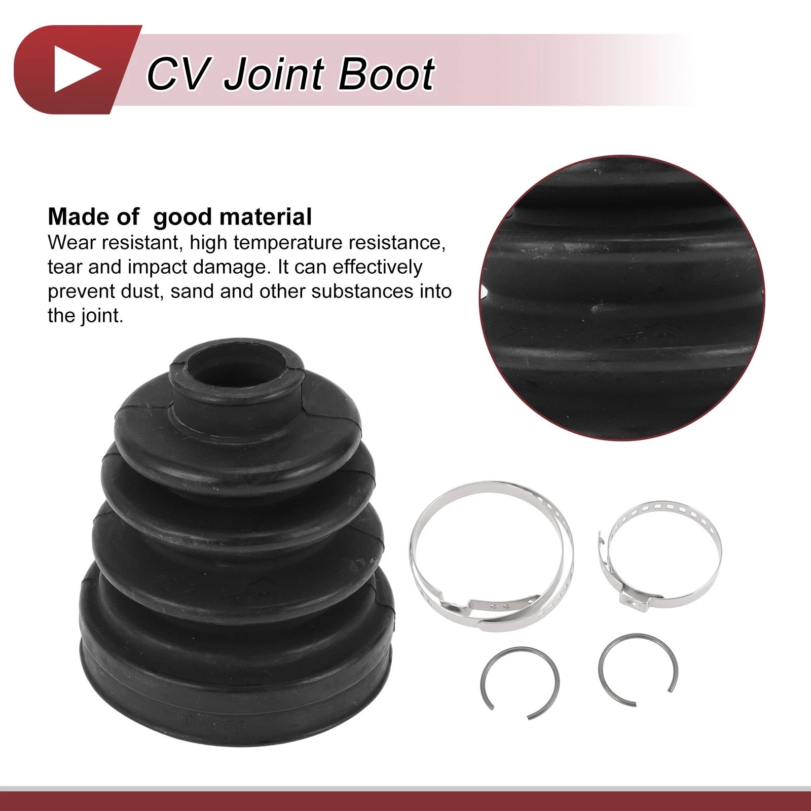 Inner CV Joint Boot Kit with Clamps for Honda CR-V (2012–2014) No.44017T0AA00
