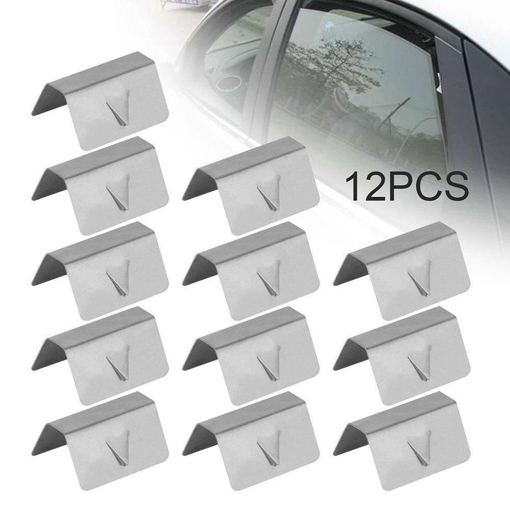 12PCS Wind Rain Deflectors Channel Clips for Universal Applications