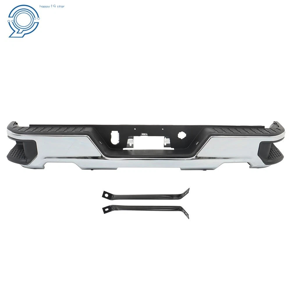 Chrome Rear Step Bumper for Chevy Silverado 1500 GMC Sierra (2019–2023)