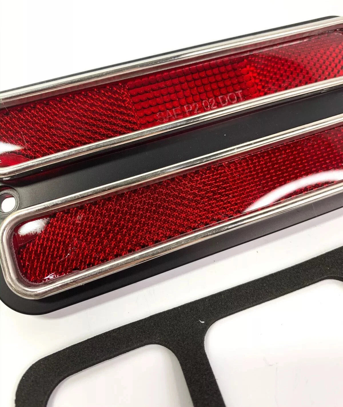 Side Marker Lights Red Pair for 1968-1972 Chevy GMC Truck Turn Signals