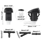 2 x Windshield Washer Nozzles & 2.5m Hose Kit for Dodge (2011-2023)